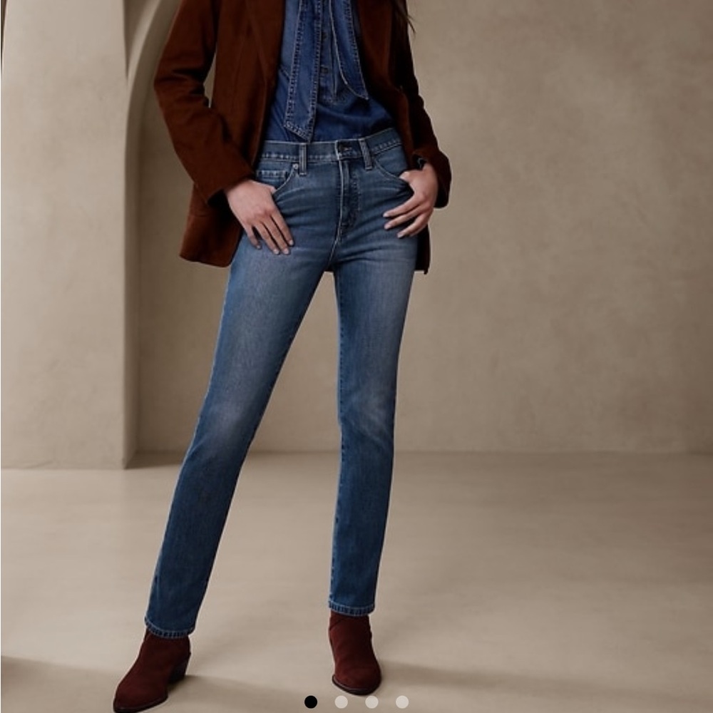 banana republic high rise slim jeans